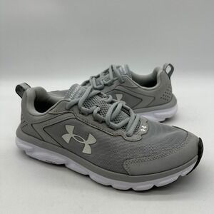 Under Armour 3024590-101 Mens Size 8 Charged Assert 9 Grey White Running Shoes